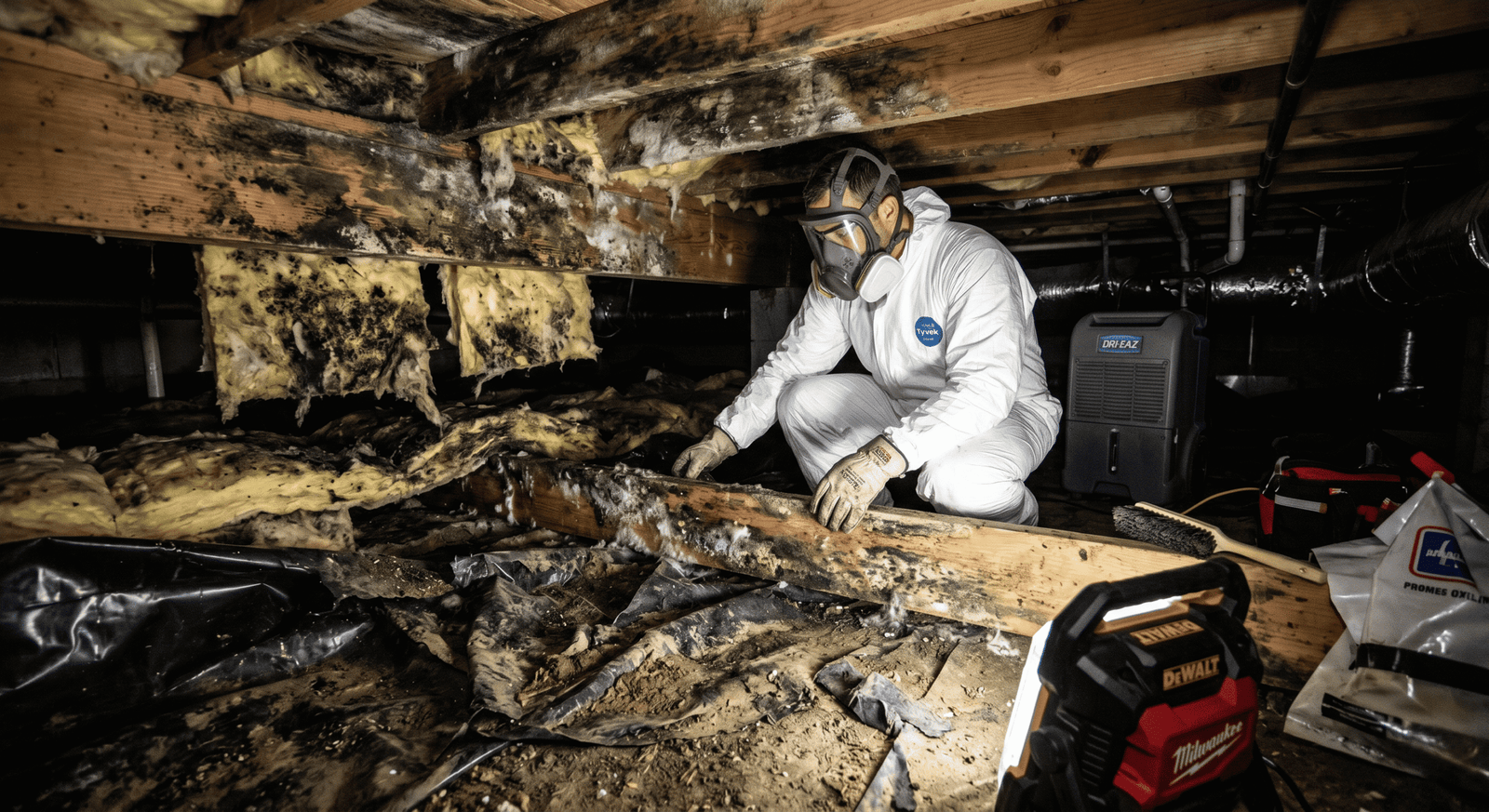 Thermal imaging camera revealing hidden moisture behind a wall during a Plano mold inspection