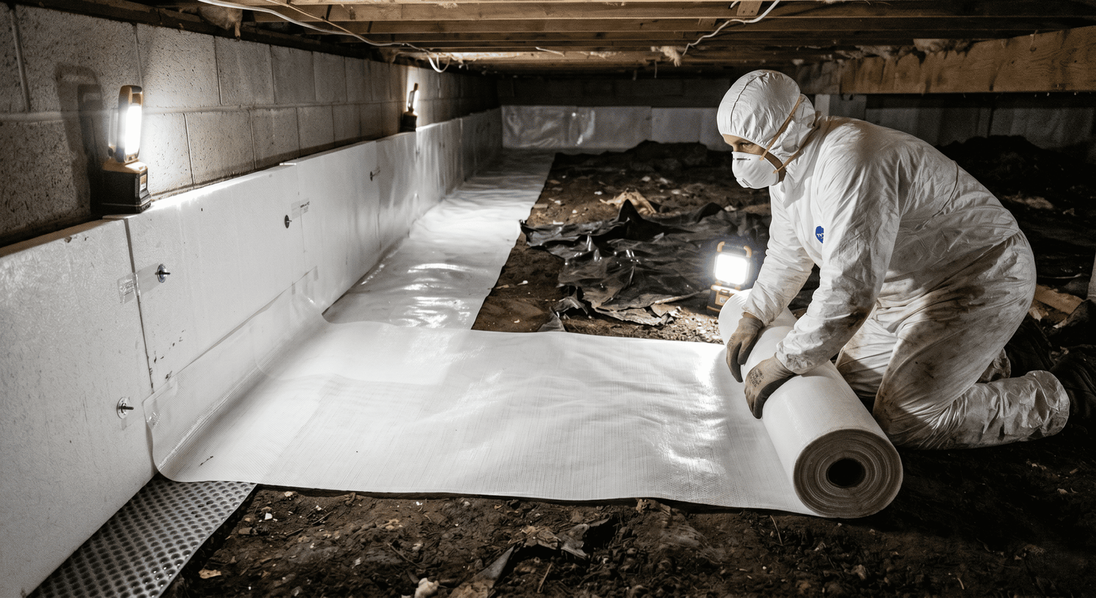 IICRC certified inspector performing moisture mapping during a Plano mold remediation assessment